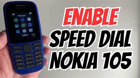 how to set speed dial in nokia|nokia 105 mobile dial.